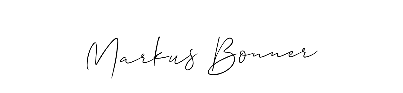 Make a beautiful signature design for name Markus Bonner. With this signature (Allison_Script) style, you can create a handwritten signature for free. Markus Bonner signature style 2 images and pictures png