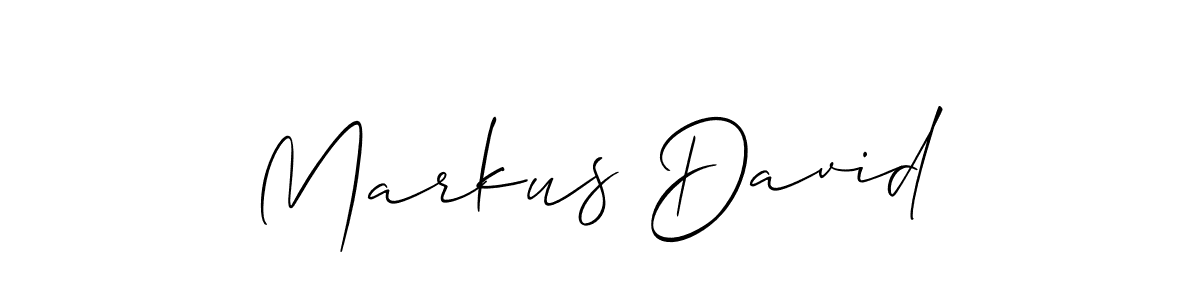You should practise on your own different ways (Allison_Script) to write your name (Markus David) in signature. don't let someone else do it for you. Markus David signature style 2 images and pictures png