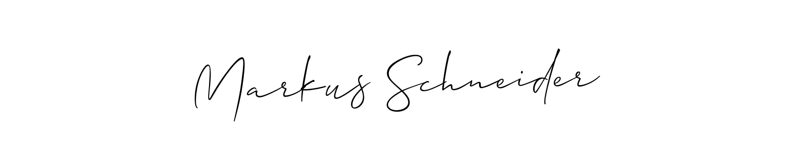 How to make Markus Schneider signature? Allison_Script is a professional autograph style. Create handwritten signature for Markus Schneider name. Markus Schneider signature style 2 images and pictures png