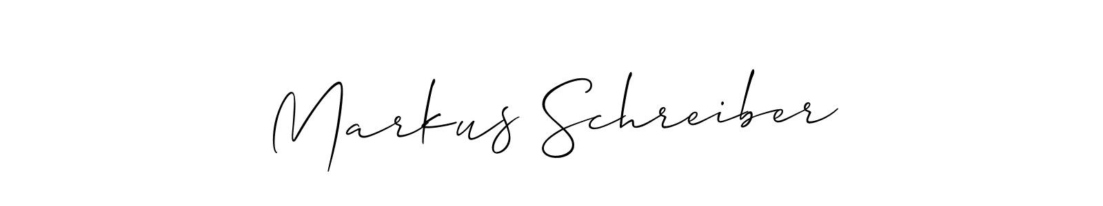 Markus Schreiber stylish signature style. Best Handwritten Sign (Allison_Script) for my name. Handwritten Signature Collection Ideas for my name Markus Schreiber. Markus Schreiber signature style 2 images and pictures png