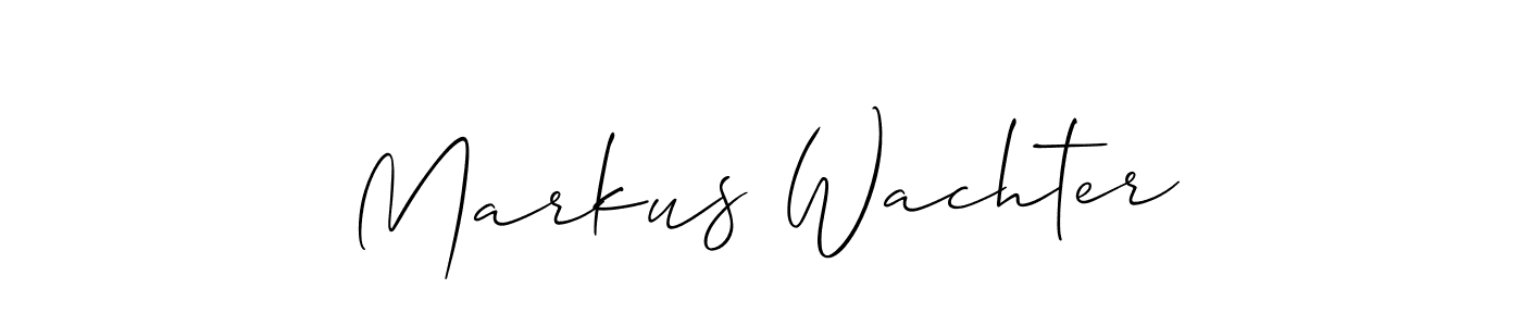 You should practise on your own different ways (Allison_Script) to write your name (Markus Wachter) in signature. don't let someone else do it for you. Markus Wachter signature style 2 images and pictures png