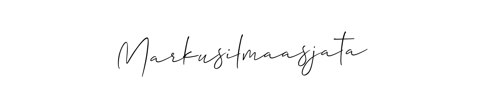 It looks lik you need a new signature style for name Markusilmaasjata. Design unique handwritten (Allison_Script) signature with our free signature maker in just a few clicks. Markusilmaasjata signature style 2 images and pictures png