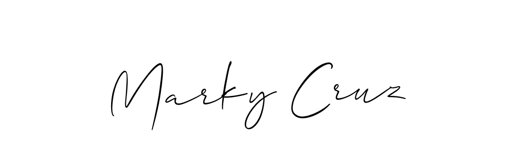Marky Cruz stylish signature style. Best Handwritten Sign (Allison_Script) for my name. Handwritten Signature Collection Ideas for my name Marky Cruz. Marky Cruz signature style 2 images and pictures png