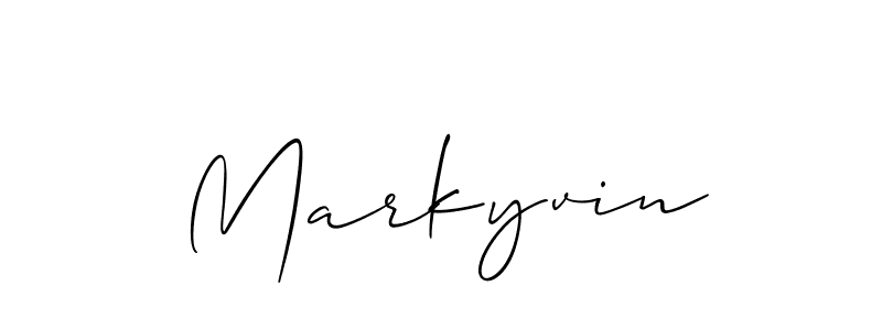 Make a beautiful signature design for name Markyvin. With this signature (Allison_Script) style, you can create a handwritten signature for free. Markyvin signature style 2 images and pictures png