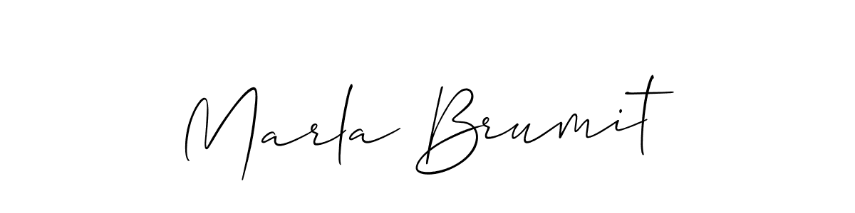 How to make Marla Brumit name signature. Use Allison_Script style for creating short signs online. This is the latest handwritten sign. Marla Brumit signature style 2 images and pictures png