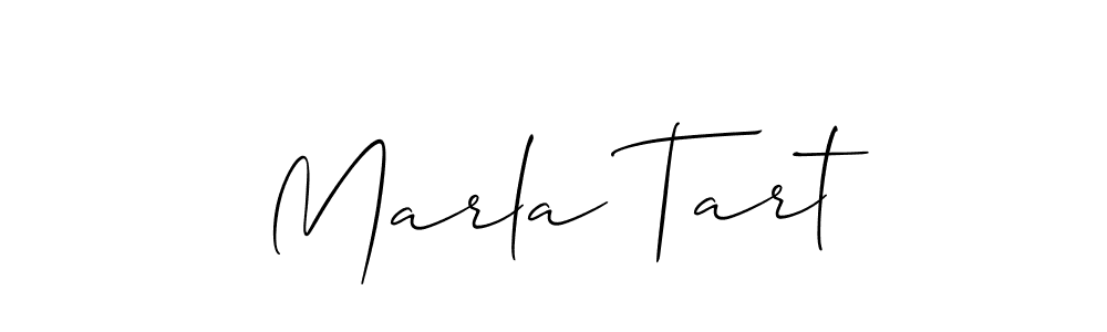 Marla Tart stylish signature style. Best Handwritten Sign (Allison_Script) for my name. Handwritten Signature Collection Ideas for my name Marla Tart. Marla Tart signature style 2 images and pictures png