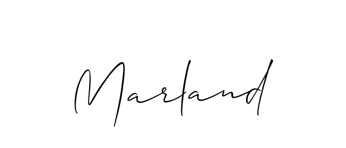 How to make Marland signature? Allison_Script is a professional autograph style. Create handwritten signature for Marland name. Marland signature style 2 images and pictures png