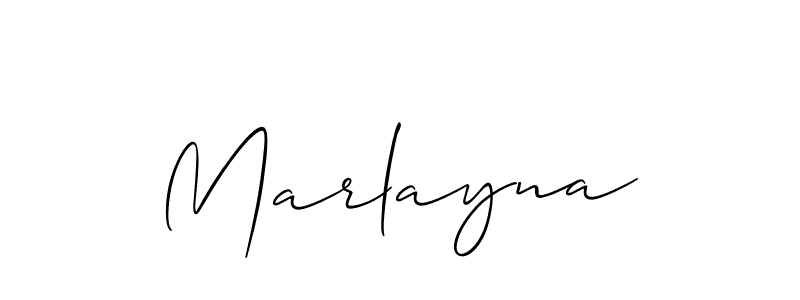How to make Marlayna signature? Allison_Script is a professional autograph style. Create handwritten signature for Marlayna name. Marlayna signature style 2 images and pictures png