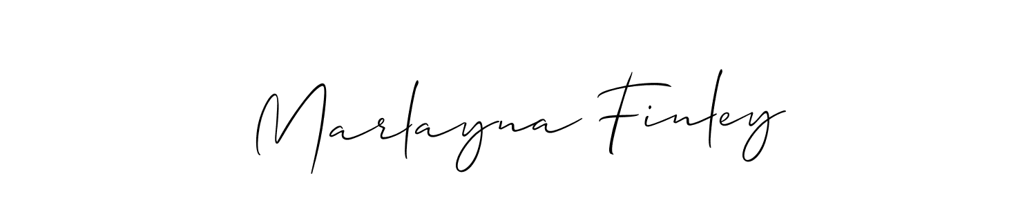 How to make Marlayna Finley name signature. Use Allison_Script style for creating short signs online. This is the latest handwritten sign. Marlayna Finley signature style 2 images and pictures png