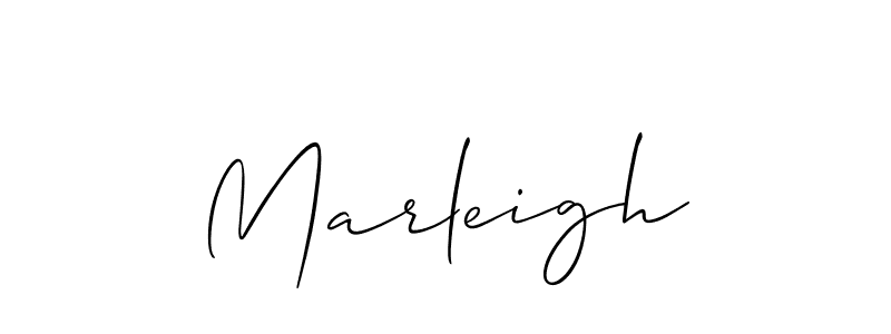 Design your own signature with our free online signature maker. With this signature software, you can create a handwritten (Allison_Script) signature for name Marleigh. Marleigh signature style 2 images and pictures png