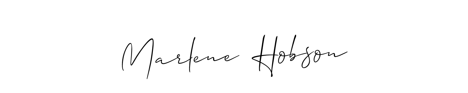 Use a signature maker to create a handwritten signature online. With this signature software, you can design (Allison_Script) your own signature for name Marlene  Hobson. Marlene  Hobson signature style 2 images and pictures png
