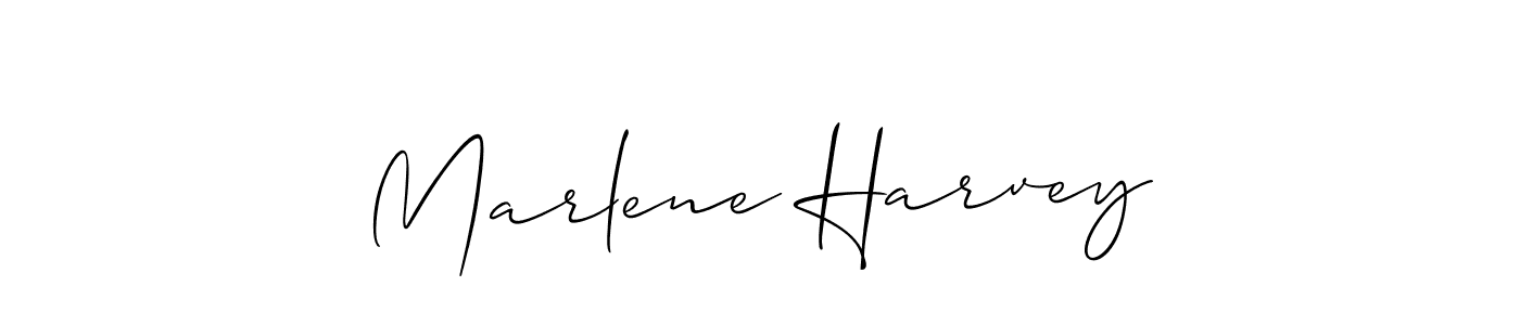 Marlene Harvey stylish signature style. Best Handwritten Sign (Allison_Script) for my name. Handwritten Signature Collection Ideas for my name Marlene Harvey. Marlene Harvey signature style 2 images and pictures png