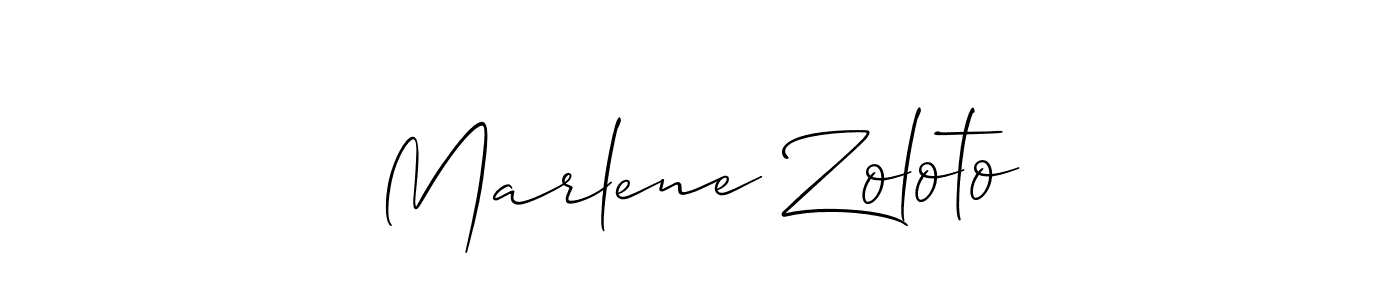 if you are searching for the best signature style for your name Marlene Zoloto. so please give up your signature search. here we have designed multiple signature styles  using Allison_Script. Marlene Zoloto signature style 2 images and pictures png