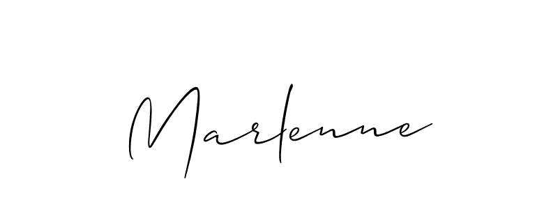 The best way (Allison_Script) to make a short signature is to pick only two or three words in your name. The name Marlenne include a total of six letters. For converting this name. Marlenne signature style 2 images and pictures png