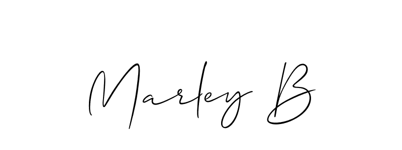 It looks lik you need a new signature style for name Marley B. Design unique handwritten (Allison_Script) signature with our free signature maker in just a few clicks. Marley B signature style 2 images and pictures png