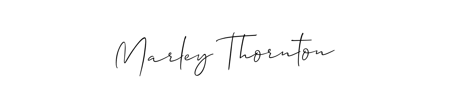 Design your own signature with our free online signature maker. With this signature software, you can create a handwritten (Allison_Script) signature for name Marley Thornton. Marley Thornton signature style 2 images and pictures png