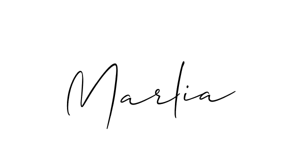 Create a beautiful signature design for name Marlia. With this signature (Allison_Script) fonts, you can make a handwritten signature for free. Marlia signature style 2 images and pictures png
