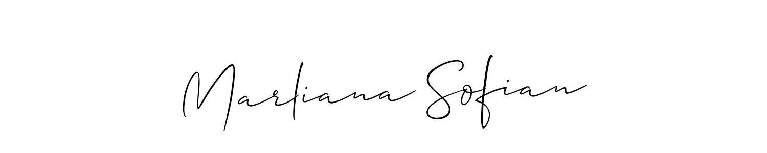 Check out images of Autograph of Marliana Sofian name. Actor Marliana Sofian Signature Style. Allison_Script is a professional sign style online. Marliana Sofian signature style 2 images and pictures png