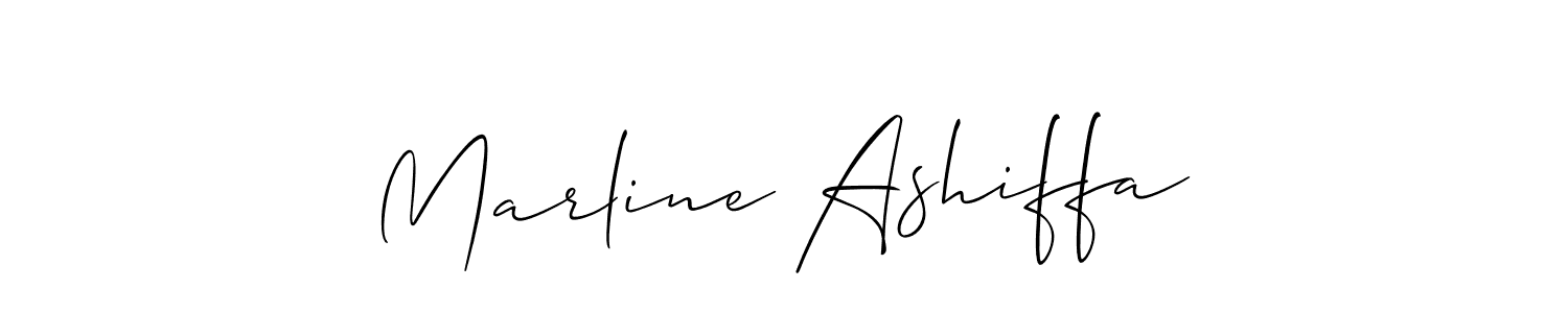 if you are searching for the best signature style for your name Marline Ashiffa. so please give up your signature search. here we have designed multiple signature styles  using Allison_Script. Marline Ashiffa signature style 2 images and pictures png