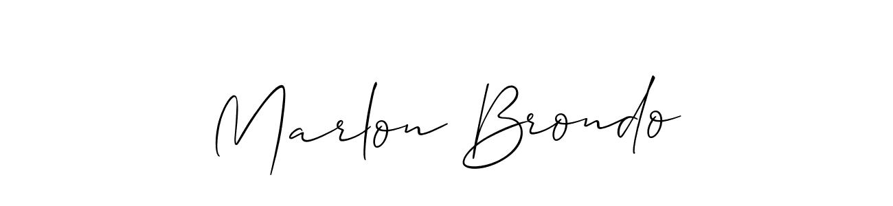 Use a signature maker to create a handwritten signature online. With this signature software, you can design (Allison_Script) your own signature for name Marlon Brondo. Marlon Brondo signature style 2 images and pictures png