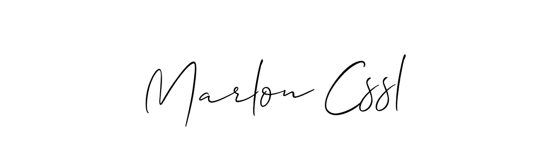 The best way (Allison_Script) to make a short signature is to pick only two or three words in your name. The name Marlon Cssl include a total of six letters. For converting this name. Marlon Cssl signature style 2 images and pictures png