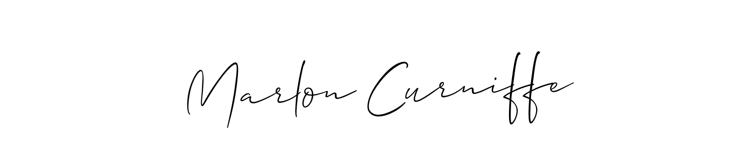 How to make Marlon Curniffe signature? Allison_Script is a professional autograph style. Create handwritten signature for Marlon Curniffe name. Marlon Curniffe signature style 2 images and pictures png