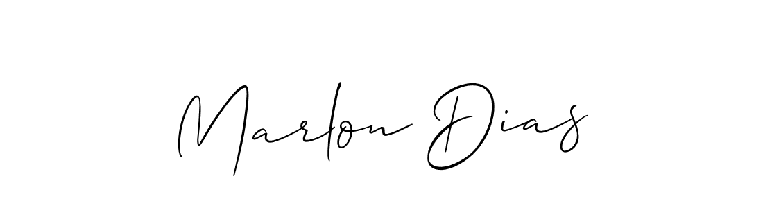 Make a beautiful signature design for name Marlon Dias. With this signature (Allison_Script) style, you can create a handwritten signature for free. Marlon Dias signature style 2 images and pictures png