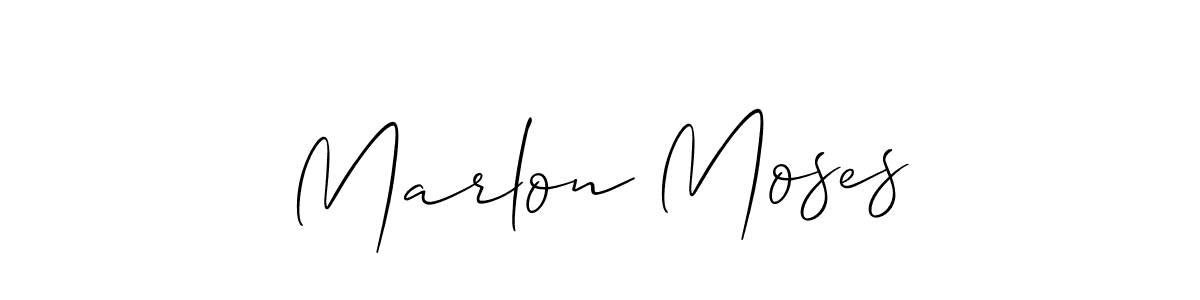 Allison_Script is a professional signature style that is perfect for those who want to add a touch of class to their signature. It is also a great choice for those who want to make their signature more unique. Get Marlon Moses name to fancy signature for free. Marlon Moses signature style 2 images and pictures png