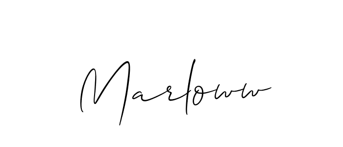 How to make Marloww name signature. Use Allison_Script style for creating short signs online. This is the latest handwritten sign. Marloww signature style 2 images and pictures png