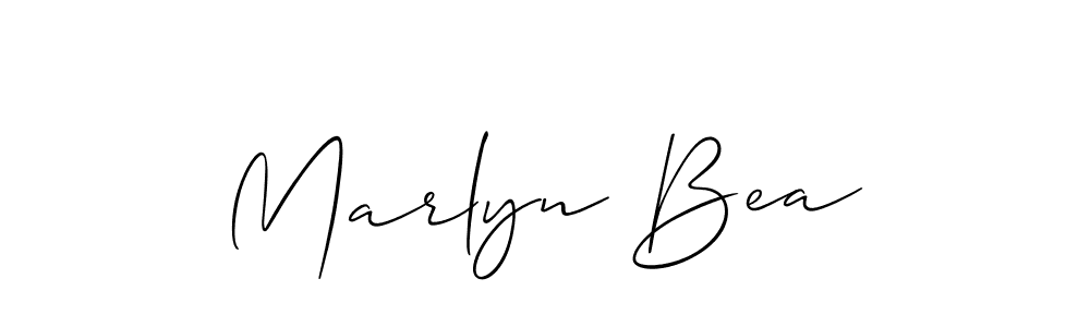 Also You can easily find your signature by using the search form. We will create Marlyn Bea name handwritten signature images for you free of cost using Allison_Script sign style. Marlyn Bea signature style 2 images and pictures png