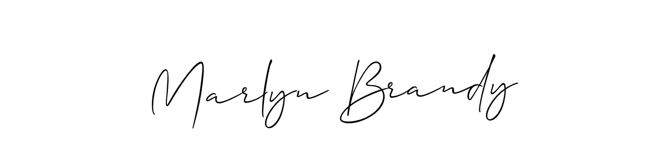 How to make Marlyn Brandy signature? Allison_Script is a professional autograph style. Create handwritten signature for Marlyn Brandy name. Marlyn Brandy signature style 2 images and pictures png