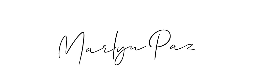 The best way (Allison_Script) to make a short signature is to pick only two or three words in your name. The name Marlyn Paz include a total of six letters. For converting this name. Marlyn Paz signature style 2 images and pictures png