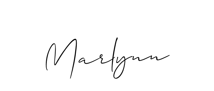 Create a beautiful signature design for name Marlynn. With this signature (Allison_Script) fonts, you can make a handwritten signature for free. Marlynn signature style 2 images and pictures png