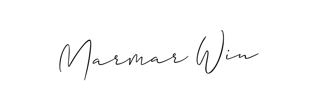 Also we have Marmar Win name is the best signature style. Create professional handwritten signature collection using Allison_Script autograph style. Marmar Win signature style 2 images and pictures png