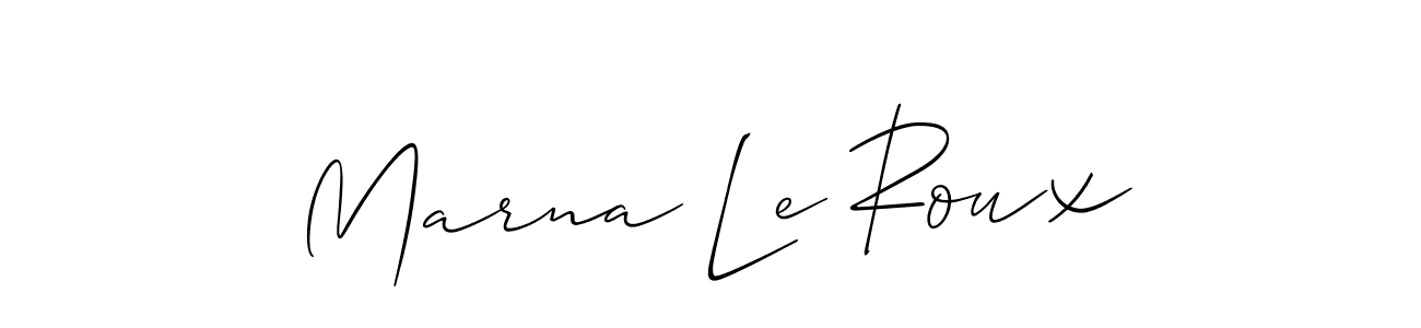 Make a short Marna Le Roux signature style. Manage your documents anywhere anytime using Allison_Script. Create and add eSignatures, submit forms, share and send files easily. Marna Le Roux signature style 2 images and pictures png