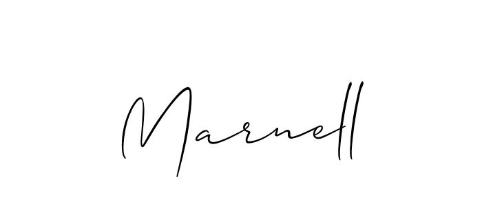 How to make Marnell signature? Allison_Script is a professional autograph style. Create handwritten signature for Marnell name. Marnell signature style 2 images and pictures png