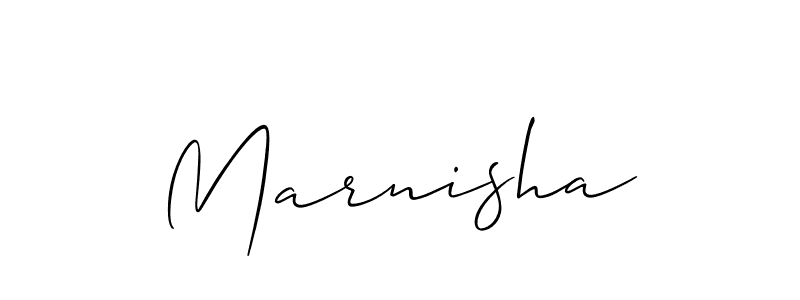 Design your own signature with our free online signature maker. With this signature software, you can create a handwritten (Allison_Script) signature for name Marnisha. Marnisha signature style 2 images and pictures png