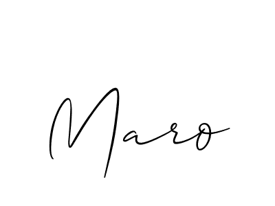 Design your own signature with our free online signature maker. With this signature software, you can create a handwritten (Allison_Script) signature for name Maro. Maro signature style 2 images and pictures png