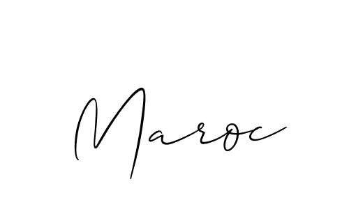 How to make Maroc signature? Allison_Script is a professional autograph style. Create handwritten signature for Maroc name. Maroc signature style 2 images and pictures png