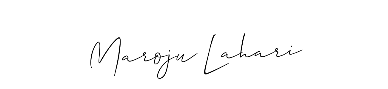 Maroju Lahari stylish signature style. Best Handwritten Sign (Allison_Script) for my name. Handwritten Signature Collection Ideas for my name Maroju Lahari. Maroju Lahari signature style 2 images and pictures png