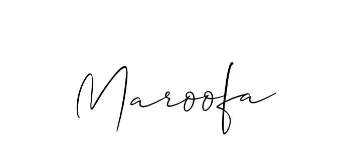 How to make Maroofa name signature. Use Allison_Script style for creating short signs online. This is the latest handwritten sign. Maroofa signature style 2 images and pictures png