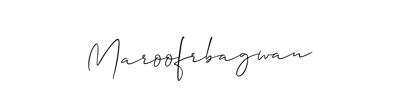 Also we have Maroofrbagwan name is the best signature style. Create professional handwritten signature collection using Allison_Script autograph style. Maroofrbagwan signature style 2 images and pictures png