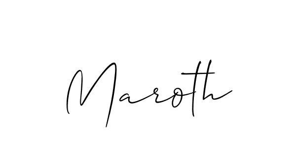 Make a beautiful signature design for name Maroth. With this signature (Allison_Script) style, you can create a handwritten signature for free. Maroth signature style 2 images and pictures png