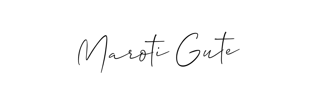 It looks lik you need a new signature style for name Maroti Gute. Design unique handwritten (Allison_Script) signature with our free signature maker in just a few clicks. Maroti Gute signature style 2 images and pictures png