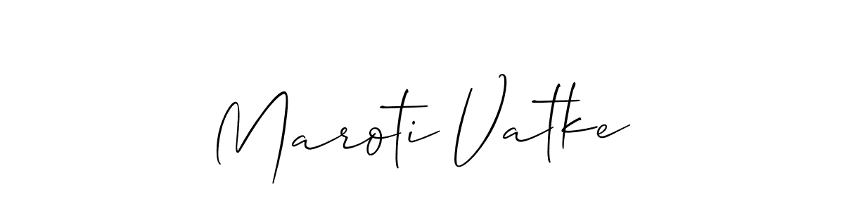 Design your own signature with our free online signature maker. With this signature software, you can create a handwritten (Allison_Script) signature for name Maroti Vatke. Maroti Vatke signature style 2 images and pictures png