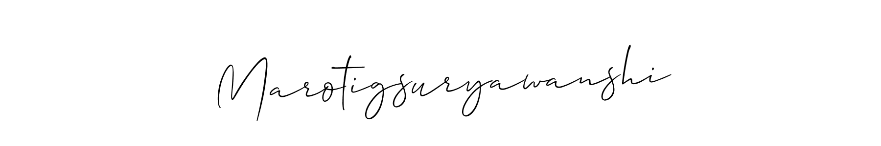 Use a signature maker to create a handwritten signature online. With this signature software, you can design (Allison_Script) your own signature for name Marotigsuryawanshi. Marotigsuryawanshi signature style 2 images and pictures png