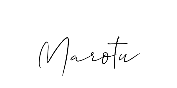 Similarly Allison_Script is the best handwritten signature design. Signature creator online .You can use it as an online autograph creator for name Marotu. Marotu signature style 2 images and pictures png