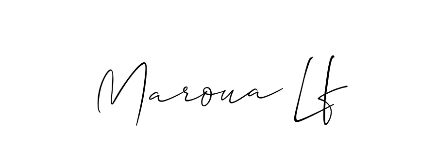 Design your own signature with our free online signature maker. With this signature software, you can create a handwritten (Allison_Script) signature for name Maroua Lf. Maroua Lf signature style 2 images and pictures png