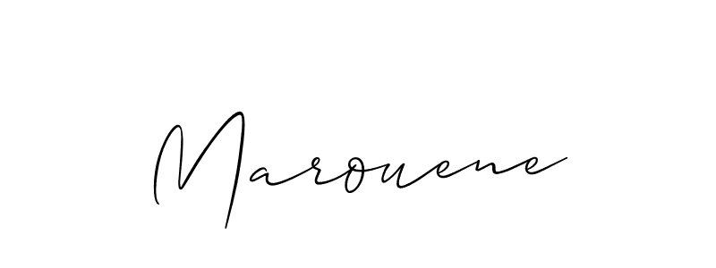 Design your own signature with our free online signature maker. With this signature software, you can create a handwritten (Allison_Script) signature for name Marouene. Marouene signature style 2 images and pictures png