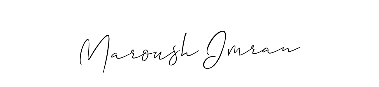 The best way (Allison_Script) to make a short signature is to pick only two or three words in your name. The name Maroush Imran include a total of six letters. For converting this name. Maroush Imran signature style 2 images and pictures png